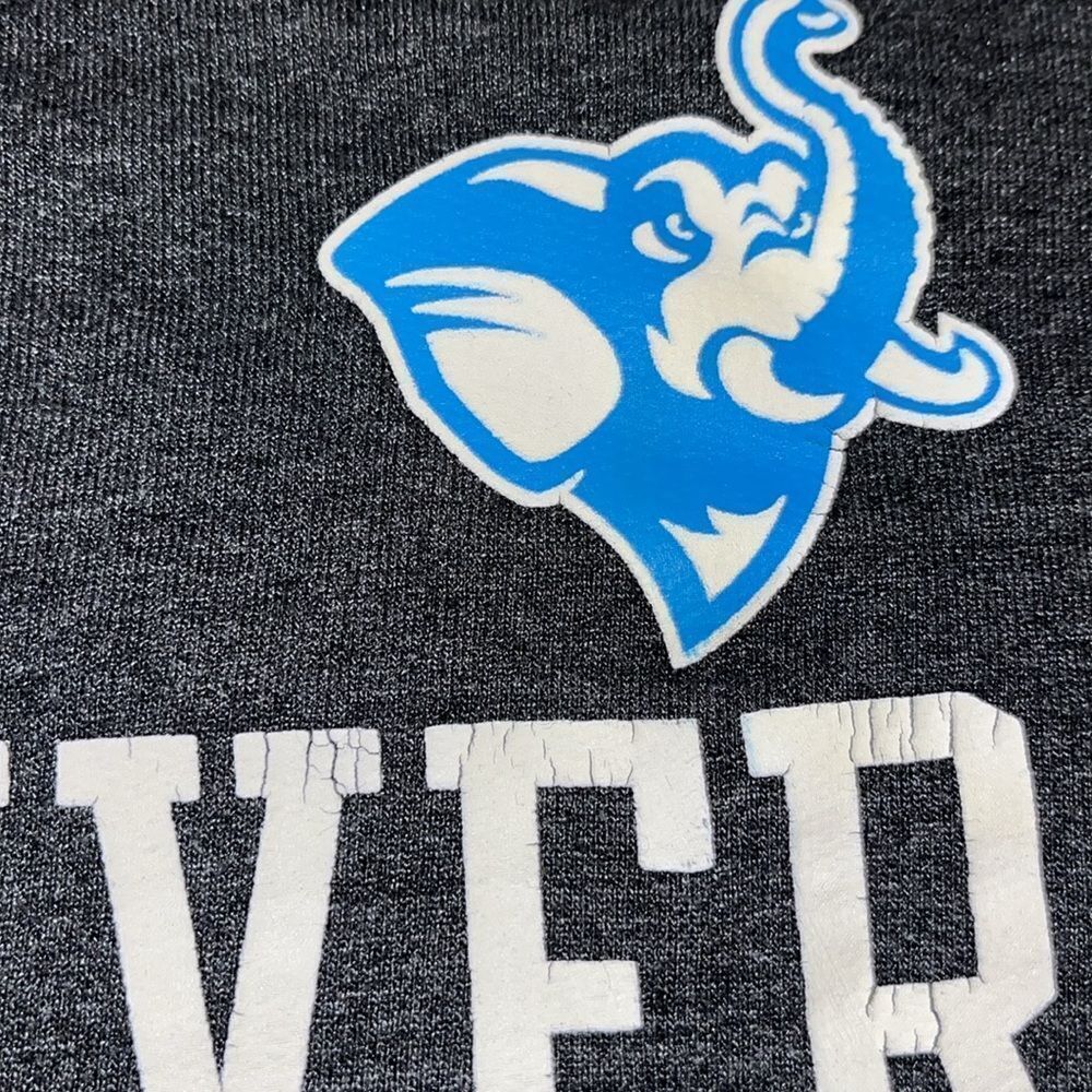 Champion Gray Tufts University Jumbo The Elephant Hooded Hoodie Sweatshirt XL - Picture 3 of 5